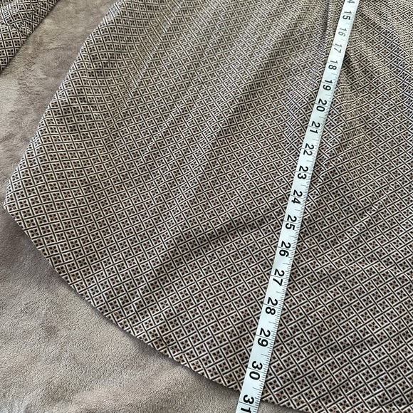 CINCH Shirt Western Men's Small Khaki Geometric Cotton Long Sleeve Button-Down - Picture 7 of 8